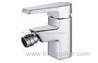 Single Handle Brass Bathroom Sink Faucets Bathtub Mixer Tap , Chrome Plated Top Mount