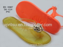 2015 new design of womens sandals PVC upper