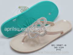 2015 new design of womens sandals PVC upper