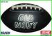 Custom PU Inflatable Mini Foam Soft Rugby Ball Black Football Ball OEM