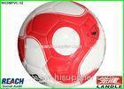 Unique 2.5 mm Foam TPU Leather Football Soccer Ball Red and White