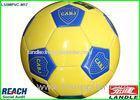 Yellow Leather World Cup Official Soccer Balls With Country Flag