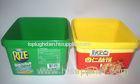 3500ml Disposable Salad Bowls PP Plastic Square Box With IML Label Printing Logo
