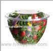 16oz 24oz 32oz 48oz PET Disposable Salad Bowls , Eco Friendly Round bowl