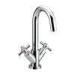 Chrome Brass Double Cross Handle Bathroom Faucets Single Hole Basin Mixer Tap