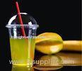 10oz 300ml Disposable Plastic Cups With Straws For Ice Coffee