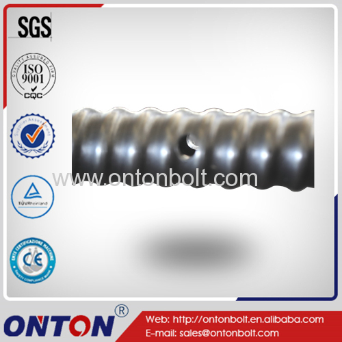 Drill pope thread Steel hollow self drilling rock bolt