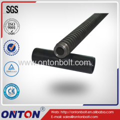 Drilling threaded hollow rock anchor coal mine roof bolt
