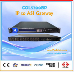 IP receiver IP to ASI Gigabits gateway