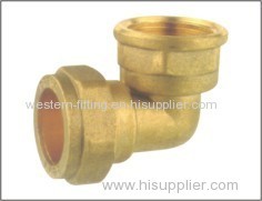 Brass Compression Elbow Fitting Female