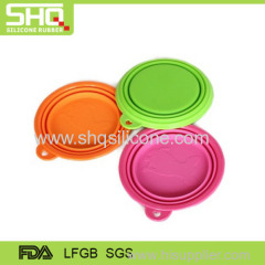 Collapsible silicone pet bowl