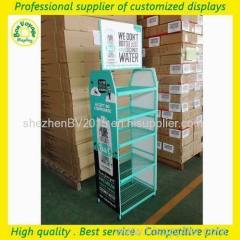 5 shelves retail floor display stand for coconut water