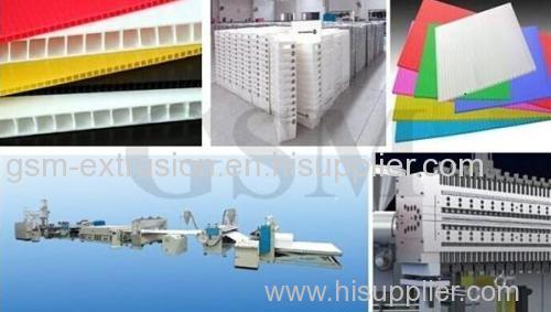 Polypropylene flute board line