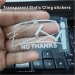 Transparent static cling window stickers