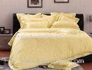 Curly Grass Yellow Luxury Bed Sets Silk Jacquard Comfortable With Good Texture