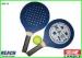 Blue Adult Size Beach Ball Racket With Holes , Wood Board And Handle