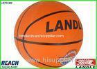 Customized Orange Vulcanized Rubber Basketballs With Logo Printed