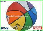 New Style Official Size Colorful Rubber Basketballs , Red / Green / Blue / Orange