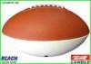 Custom White / Brown Rubber Rugby Ball Machine Stitch for Entertainment