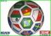 Official Size Colored Flag Soccer Ball Customized , Smooth Golf Pebble Printing