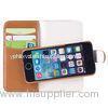 Waterproof iPhone 5 PU Leather Cell Phone Case With Frosted Shell / Magnet Style