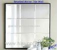 Decorative Irregular Shape Beveled Edge Mirror Tiles / Beveled Edge Decorative Glass Mirror