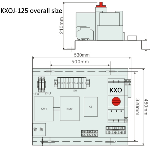KXOJ KXOJ2 start triangle voltage reducing starter control and protecting switching device series