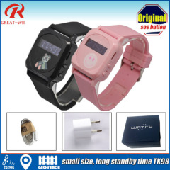 Fashion gps gsm watch phone tracking for kids personal