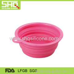 Collapsible silicone pet bowl