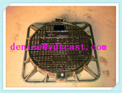 Cast Iron Cover and Frame of EN124 with twoTriangular etisalat Manhole Cover