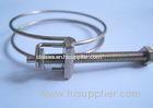 Stamping Galvanized Double Wire Pipe Hose Clamps For Locking 34 - 38mm