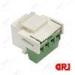 White TIA-568-A and TIA/A-568-B UTP Cat 3 / Cat3 keystone jack for Structure Cabling System