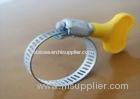 Galvanized Screw Hose Clamp With Plastic Handle 8mm Band 0.8mm Thickness