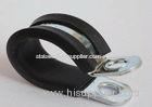 Galvanized Iron Steel Heavy Duty Rubber Hose Clamps 4mm For Sealing