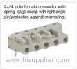 PA66 Female 400V 300V 16A 15A MCS Connector with 5 Pole Light-Gray