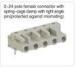 PA66 Female 400V 300V 16A 15A MCS Connector with 5 Pole Light-Gray