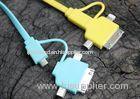 Multi-functional 4 in 1 HTC High Speed Charging Micro USB Cable Blue / Yellow