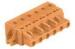 Female 24 - 12AWG 400V 16A MCS Connector With Fixing Flanges Orange