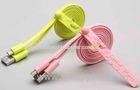 TPE Multifunction Samsung Micro Usb Charger Cable Pink / Green With Data