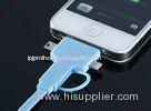 Blue HTC Micro USB Cable For Cell Phone Charger Adapter , Mini USB Data Cable