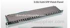 19 Inch Cat5e / Cat6 Patch Panel 24 Ports , STP Dual IDC LED Patch Panel