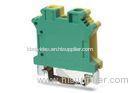 750V 73A Insulated UK10N Ground Screw clamp Terminal Block Green Yellow