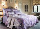 Noble Purple Sateen Cotton Bedding Sets , king size bedding sets