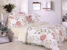 Modern Garden Floral Bedding Sets Durable With Green Reactive Printing