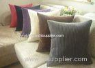 Corduroy Grey Black Velvet Sofa Pillows Embroidered For Home Hotel