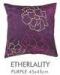 Purple Square Zippered Embroidered Decorative Pillows Custom With 18 x 18
