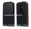 Genuine Leather Motorola Cell Phone Covers , Moto X Black Flip Phone Case