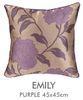 Bedroom Purple Jacquard Pillow Cover