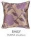 Bedroom Purple Jacquard Pillow Cover