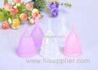 Pink / Transparent Non-Toxic Lady Reusable Menstrual Cup Of Medical Silicone